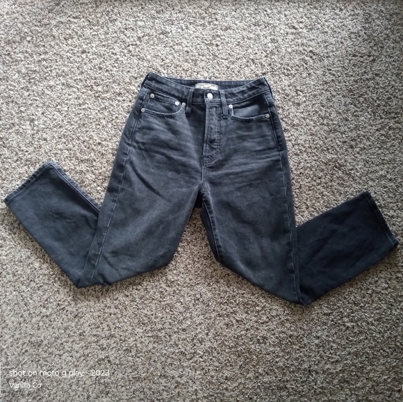 Madewell Women's The Curvy Perfect Vintage Jean Straight Leg Black Size Small 26 - Picture 9 of 12